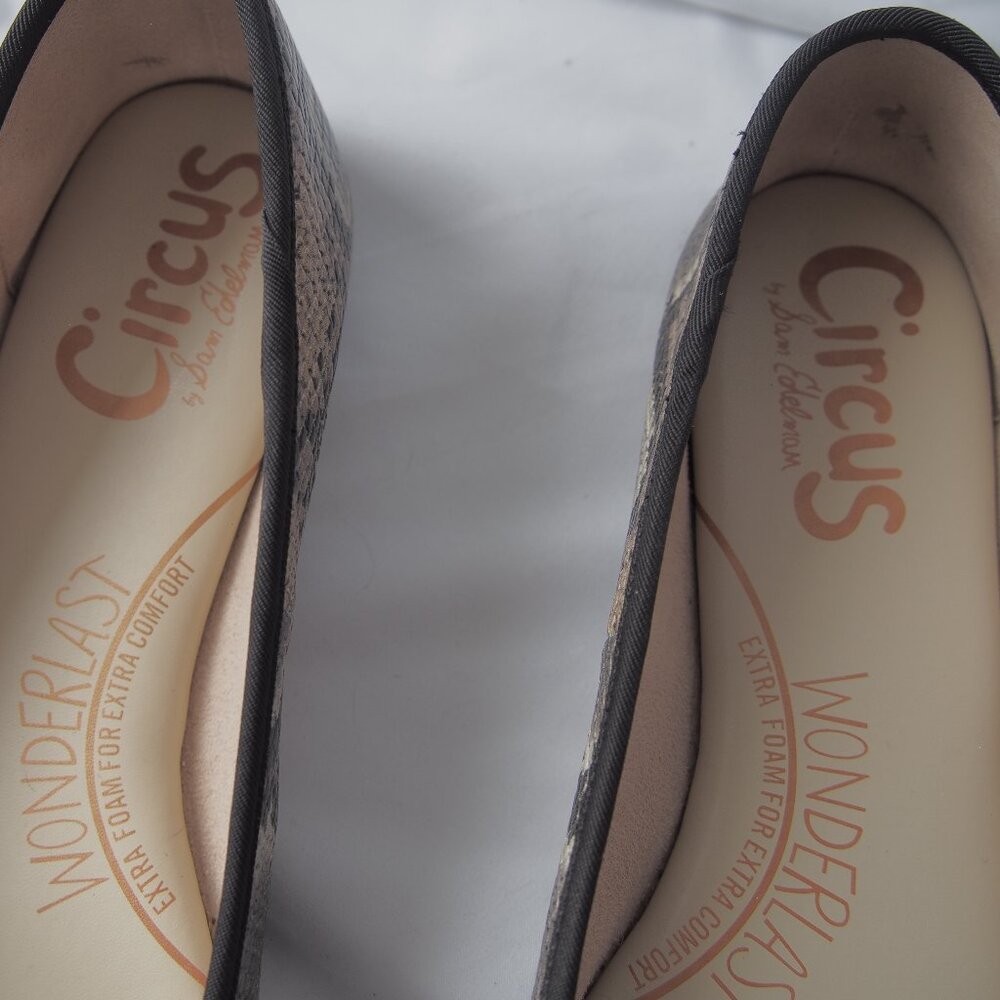 Circus by Sam Edelman Snake Print Ballet Flats With Bow Size 8 - Picture 3 of 15